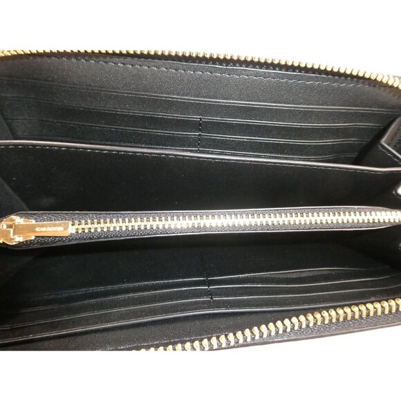 Coach Brown Black Poppy Multi Long Zip Around Wallets NWT C6047 - Picture 3 of 4
